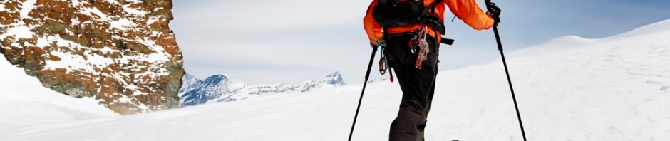 Ski Touring with rucksack