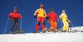 Classic ski skiers