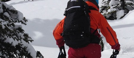 Ski Touring with EVOC backpack