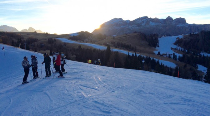 Group on ski slopes