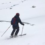 Bruce Pope skiing in Tenson ski suit