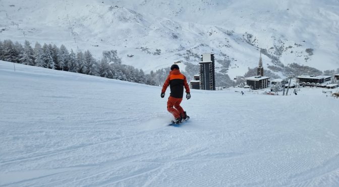 Early December Les Menuires Snowboarding Review