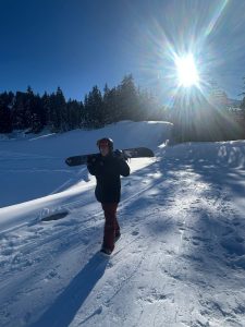 snowboarding in Chatel with fibromyalgia