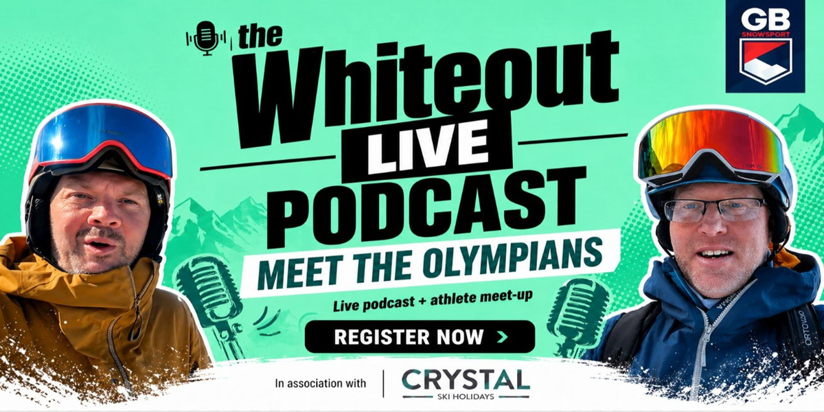 The Whiteout Ski Podcast LIVE Event banner